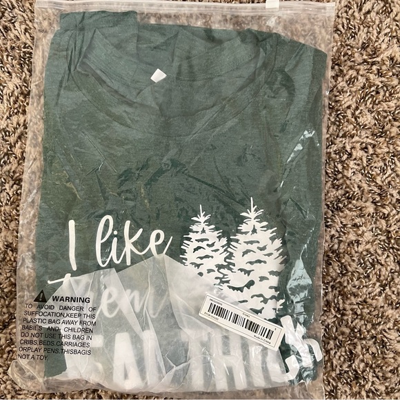 NWT Christmas Tree and Funny T-Shirt, Casual, Crew Neck Cotton Blend Shirt - Picture 7 of 10